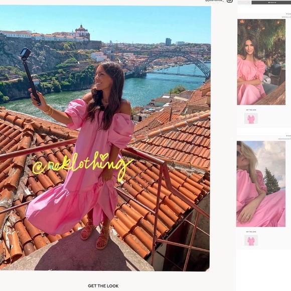 SOLD! Pink Square-neck Voluminous-puff shoulder - Picture 4 of 14